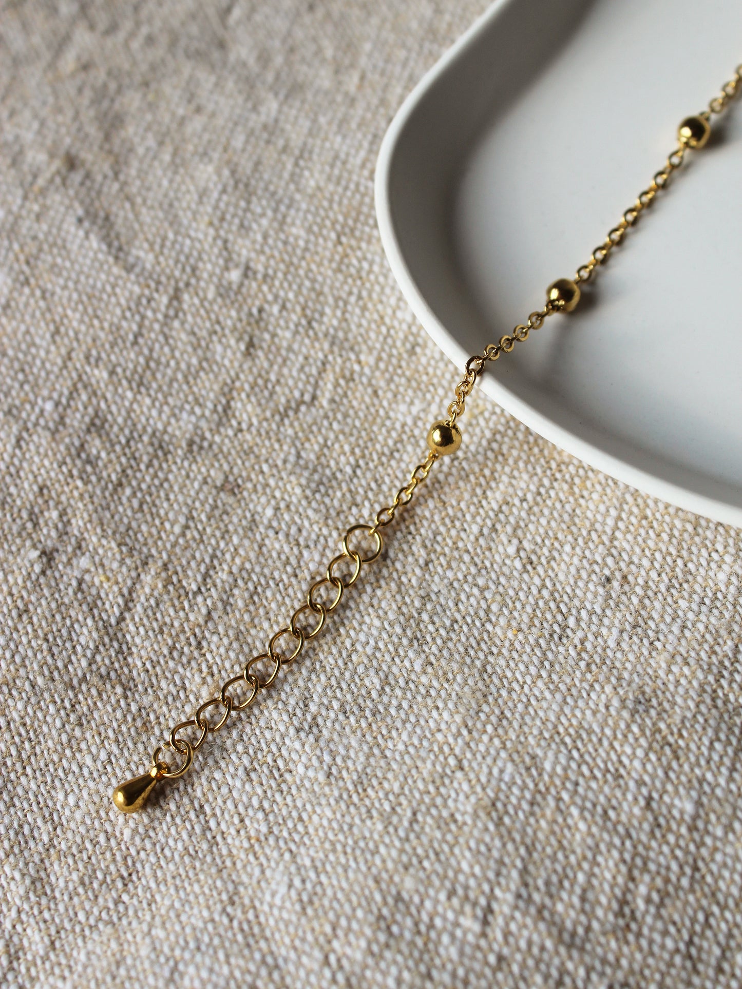 Armband Kugelkette Edelstahl 18k vergoldet