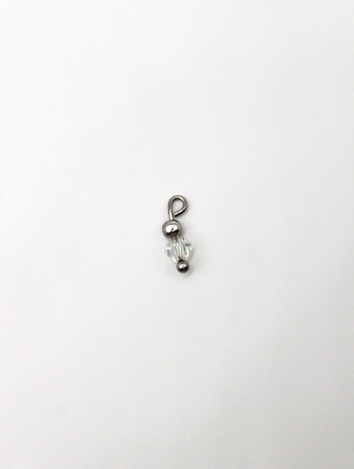 CHARM GLASPERLE EDELSTAHL