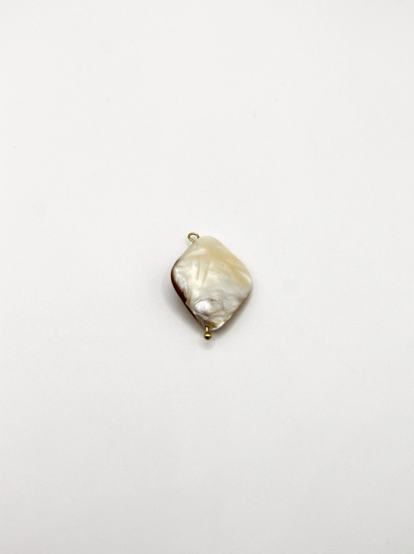 CHARM MUSCHELPERLE EDELSTAHL VERGOLDET