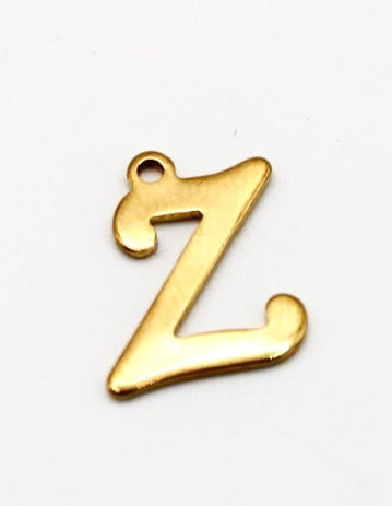 CHARM BUCHSTABE EDELSTAHL VERGOLDET