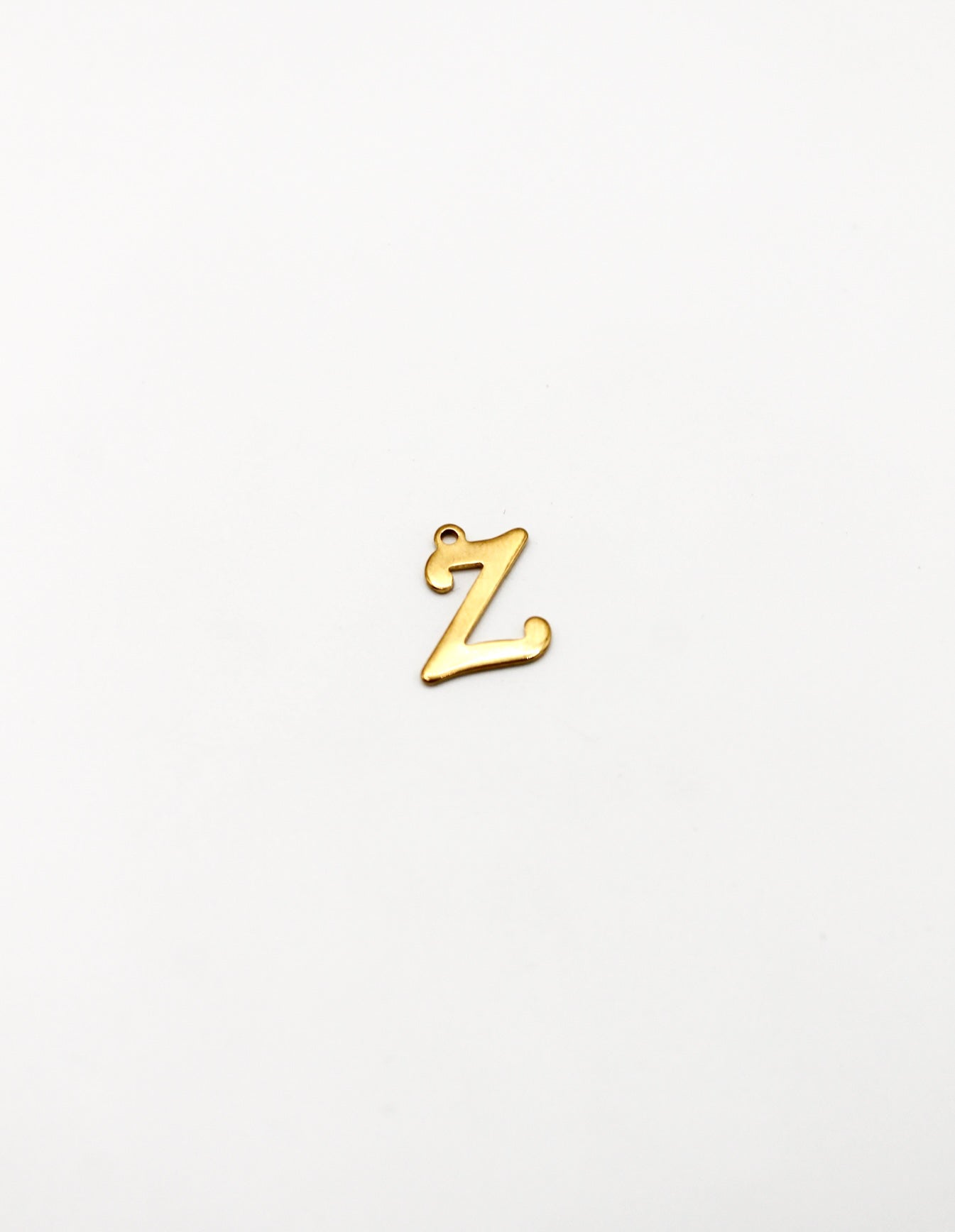 CHARM BUCHSTABE EDELSTAHL VERGOLDET