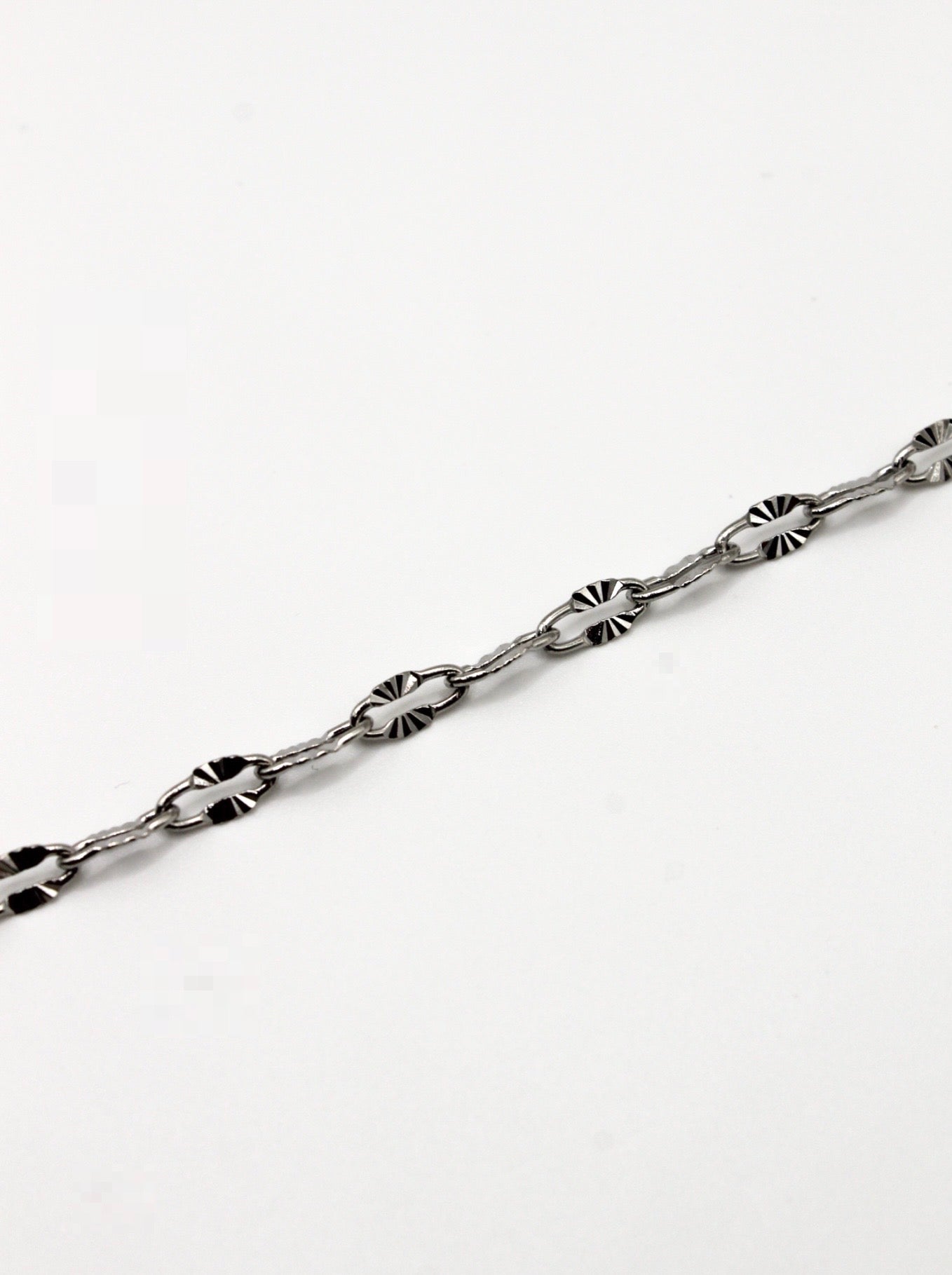 PAPERCLIP KETTE SHINY 4MM ARMBAND EDELSTAHL