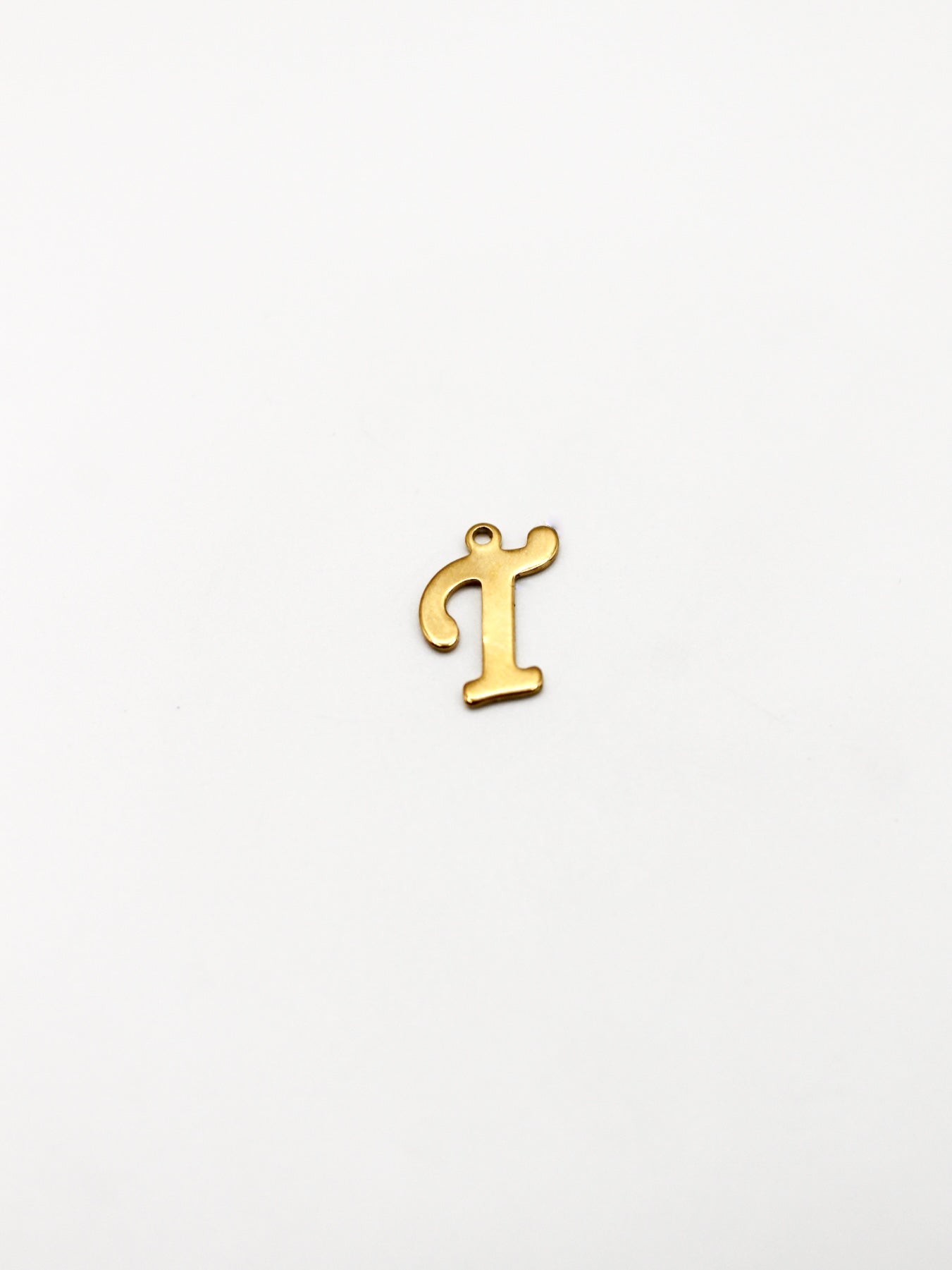CHARM BUCHSTABE EDELSTAHL VERGOLDET