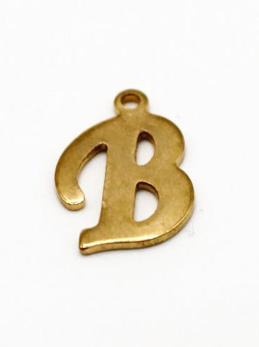 CHARM BUCHSTABE EDELSTAHL VERGOLDET