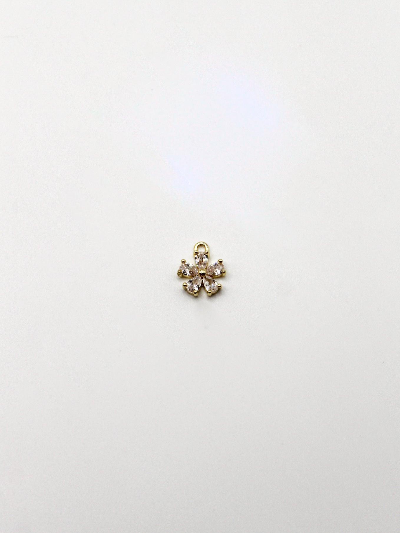 CHARM BLUME EDELSTAHL VERGOLDET