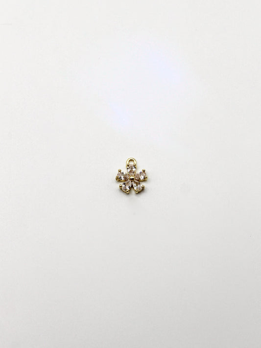 CHARM BLUME EDELSTAHL VERGOLDET
