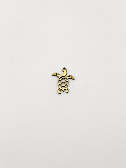 CHARM SCHILDKRÖTE EDELSTAHL VERGOLDET
