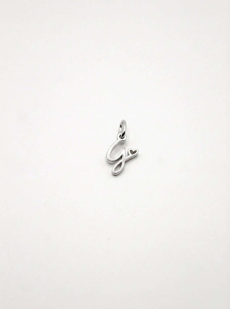 CHARM BUCHSTABE HERZ EDELSTAHL