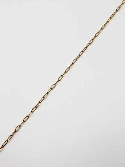PAPERCLIP KETTE 2,5MM EDELSTAHL VERGOLDET