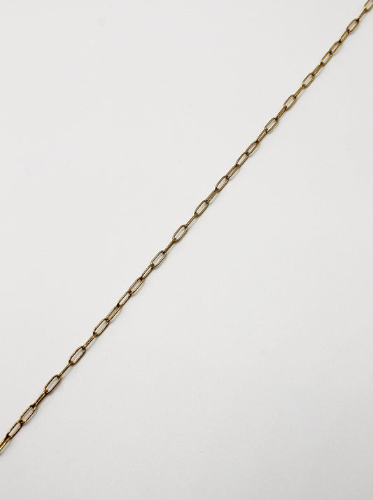 PAPERCLIP KETTE 2,5MM EDELSTAHL VERGOLDET