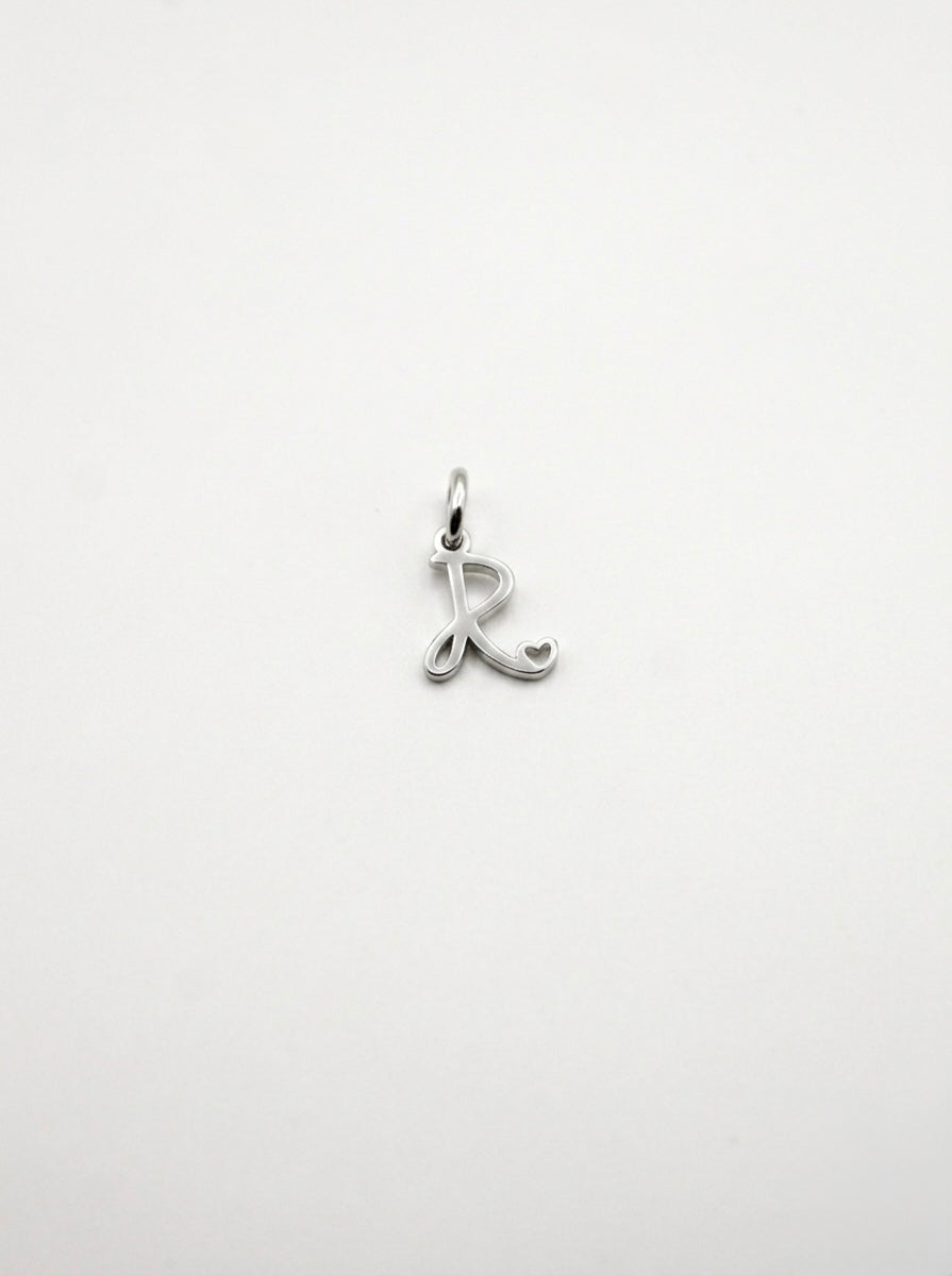 CHARM BUCHSTABE HERZ EDELSTAHL