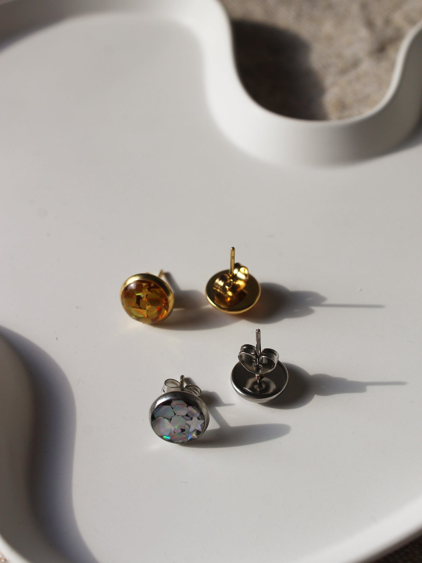 Ohrstecker mit Glitter