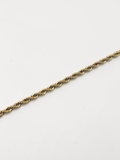 GEDREHTE KETTE EDELSTAHL 18K VERGOLDET