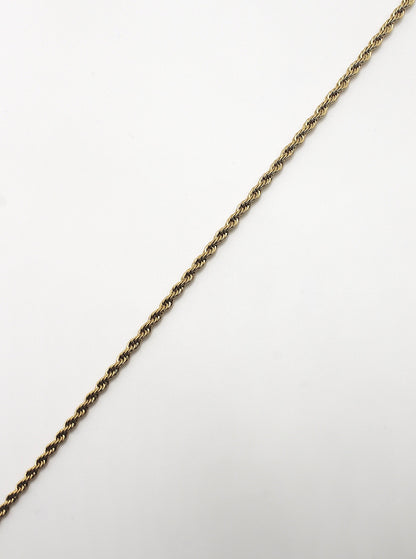 GEDREHTE KETTE EDELSTAHL 18K VERGOLDET
