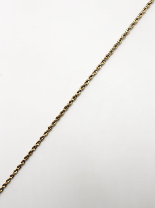 GEDREHTE KETTE EDELSTAHL 18K VERGOLDET