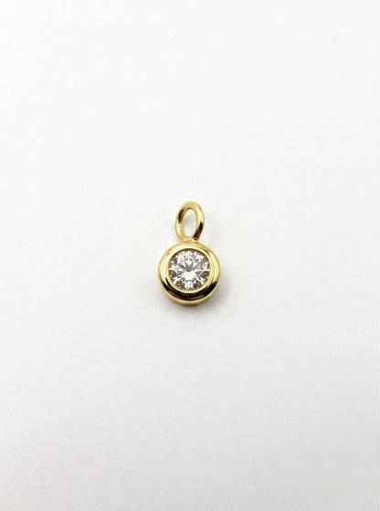 CHARM ZIRKONIA STEIN EDELSTAHL VERGOLDET