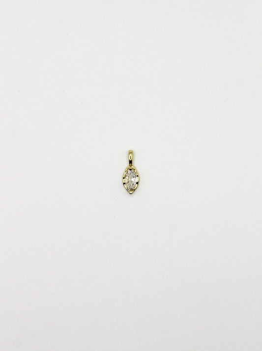 CHARM ZIRKONIA STEIN EDELSTAHL VERGOLDET