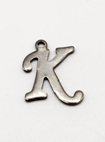 CHARM BUCHSTABE EDELSTAHL