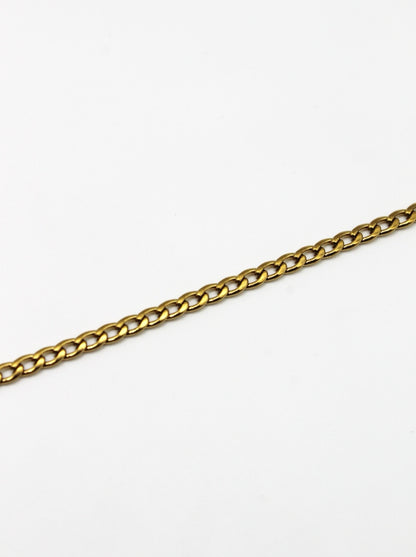 PANZERKETTE 3MM EDELSTAHL VERGOLDET