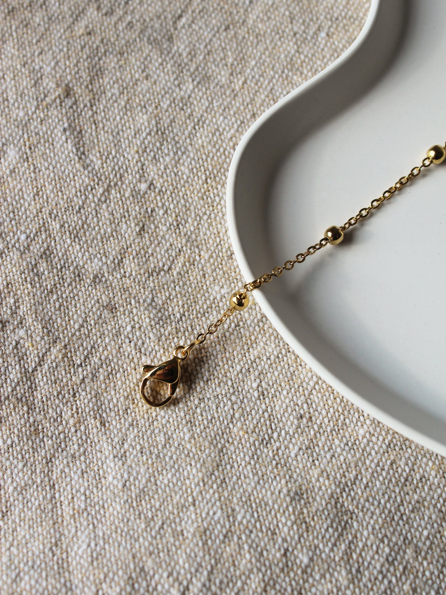 Armband Kugelkette Edelstahl 18k vergoldet