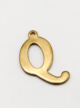 CHARM BUCHSTABE EDELSTAHL VERGOLDET