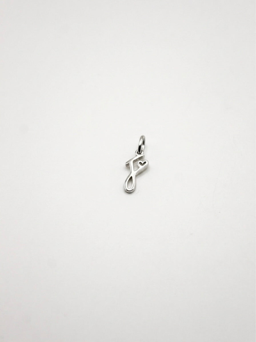 CHARM BUCHSTABE HERZ EDELSTAHL