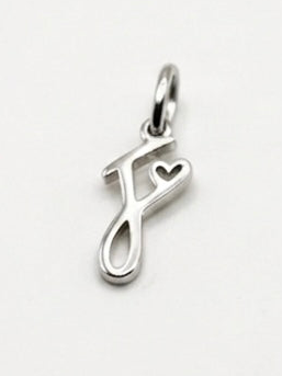 CHARM BUCHSTABE HERZ EDELSTAHL