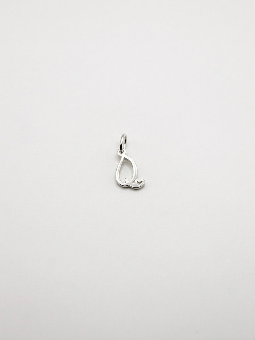 CHARM BUCHSTABE HERZ EDELSTAHL