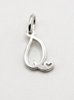 CHARM BUCHSTABE HERZ EDELSTAHL