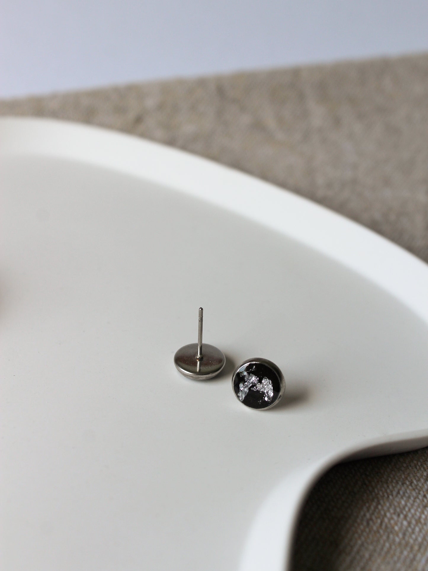 Ohrstecker mit Blattsilber