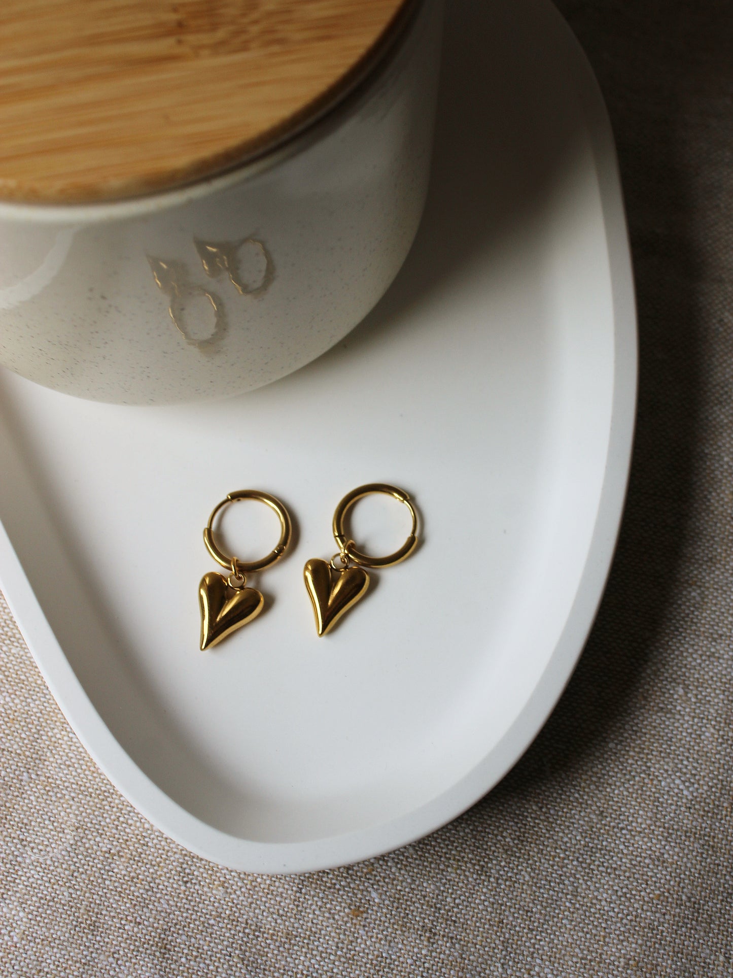 Creole mit Herzanhänger Edelstahl