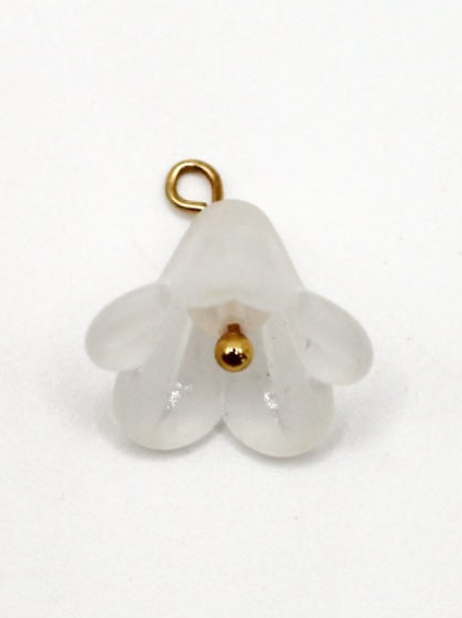GLOCKENBLUME ANHÄNGER EDELSTAHL 18k VERGOLDET
