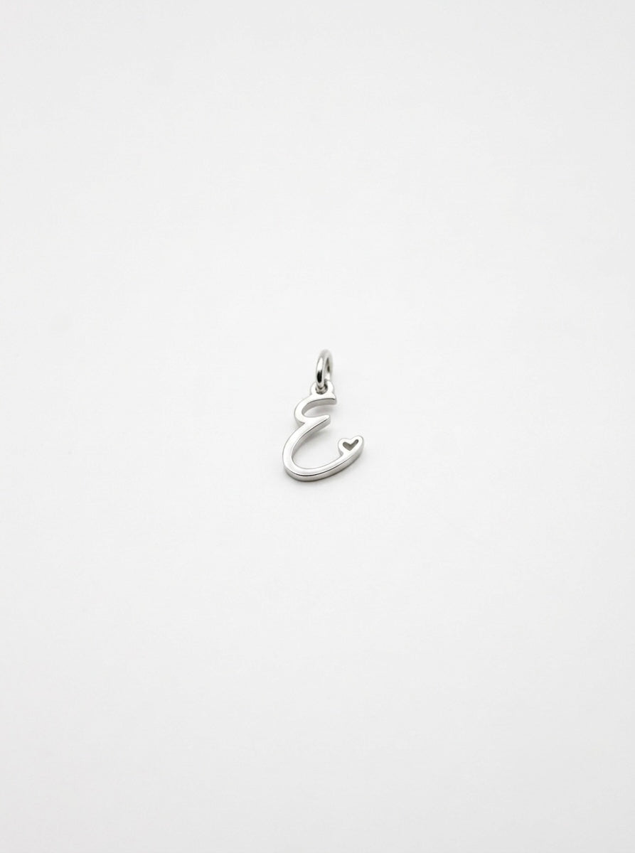 CHARM BUCHSTABE HERZ EDELSTAHL