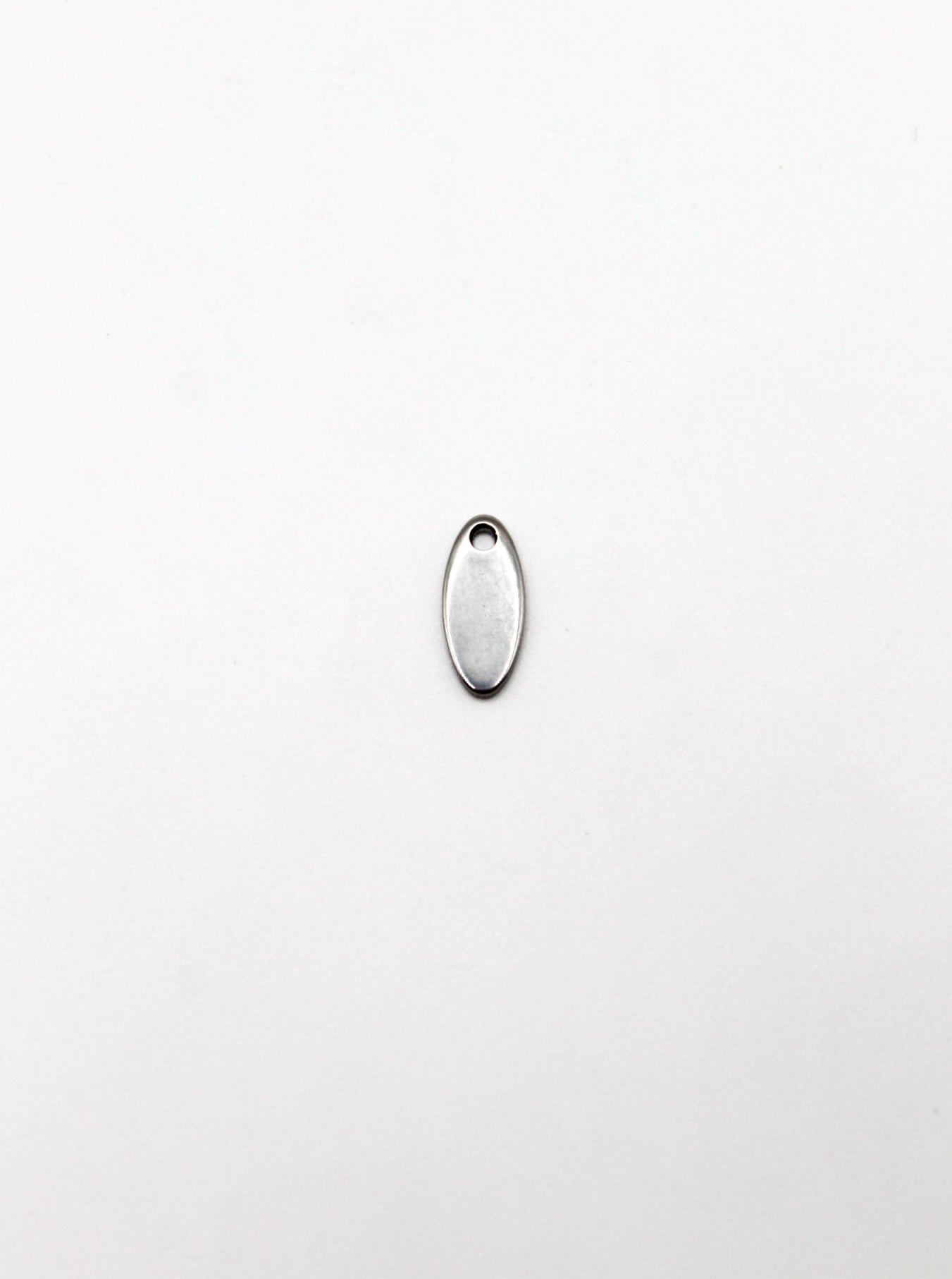 CHARM PLÄTTCHEN OVAL EDELSTAHL