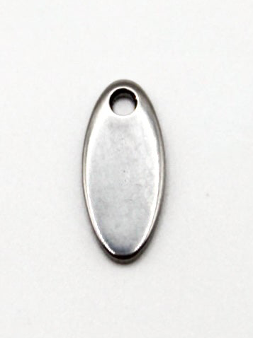CHARM PLÄTTCHEN OVAL EDELSTAHL
