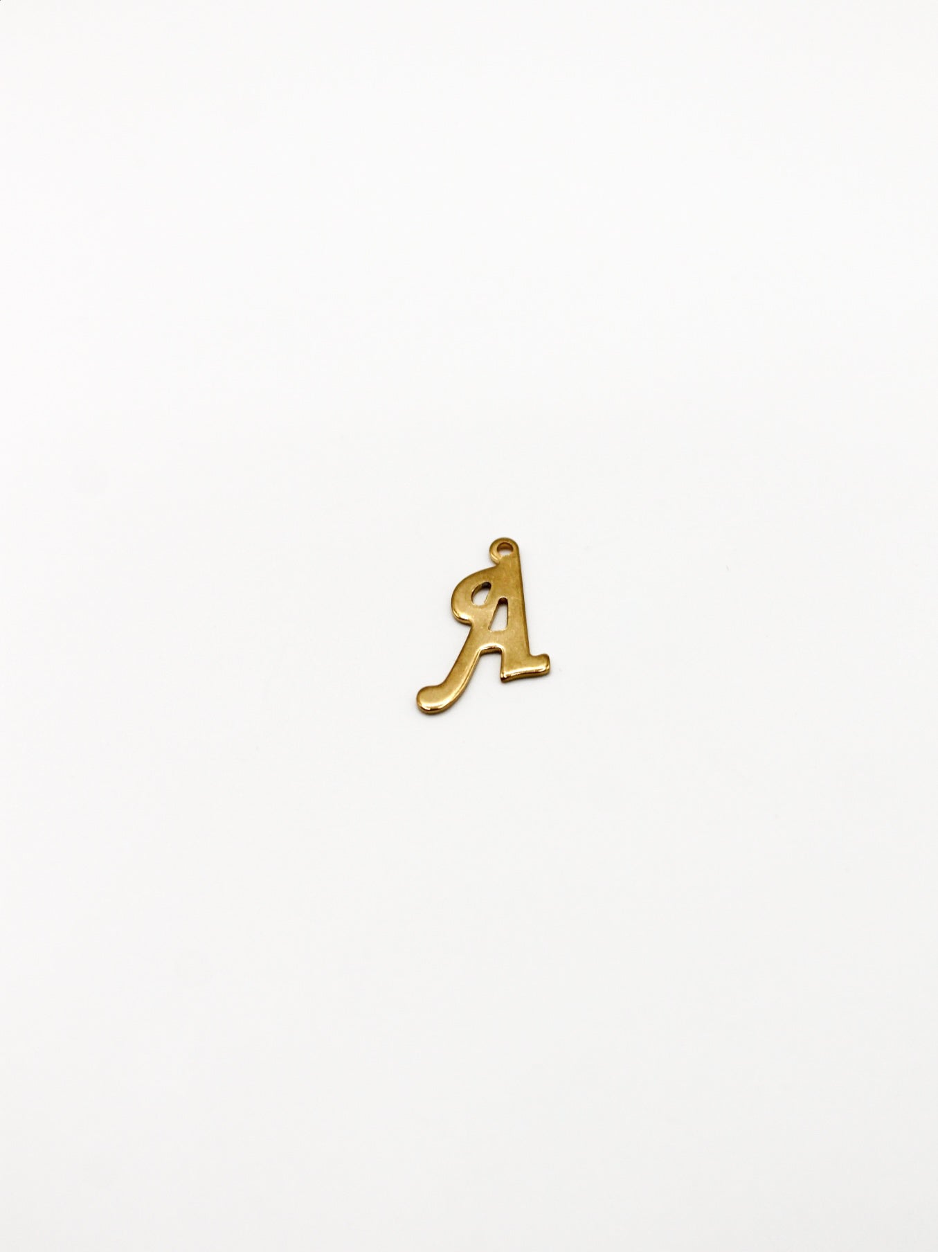 CHARM BUCHSTABE EDELSTAHL VERGOLDET