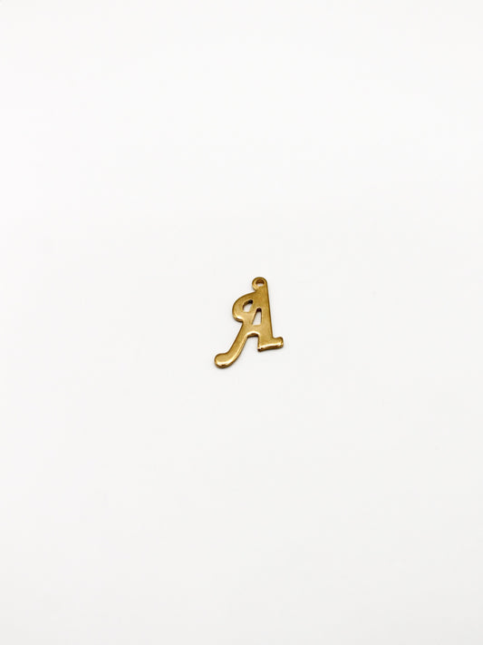 CHARM BUCHSTABE EDELSTAHL VERGOLDET
