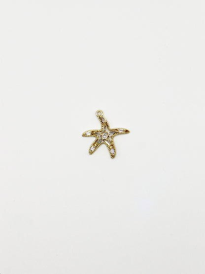 CHARM SEESTERN ZIRKONIA STEIN EDELSTAHL VERGOLDET