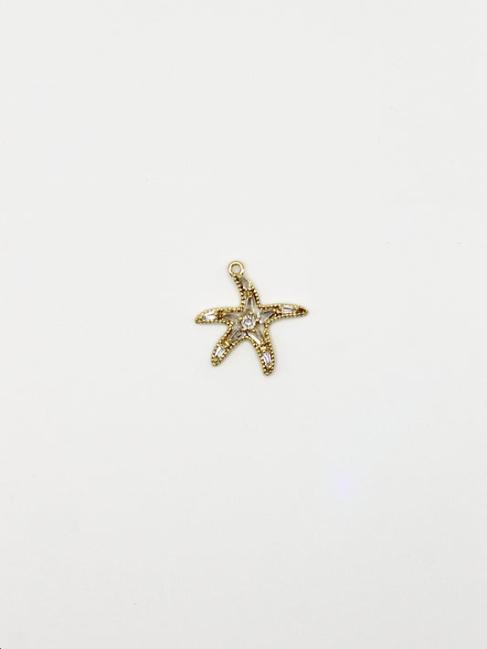 CHARM SEESTERN ZIRKONIA STEIN EDELSTAHL VERGOLDET