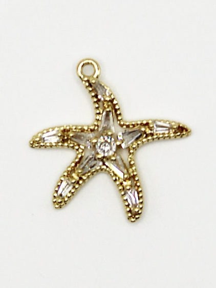 CHARM SEESTERN ZIRKONIA STEIN EDELSTAHL VERGOLDET