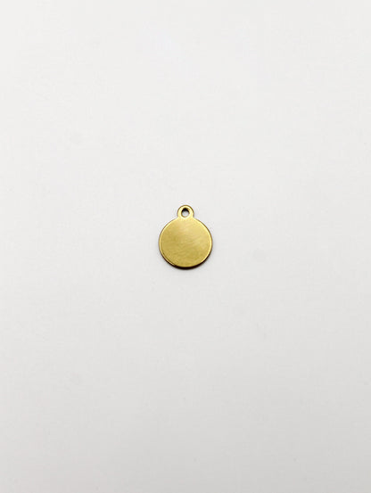 CHARM PLÄTTCHEN EDELSTAHL VERGOLDET
