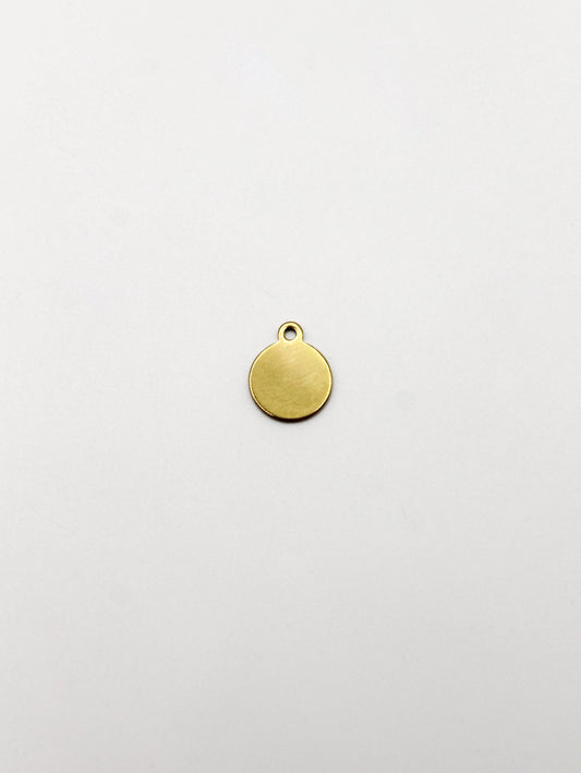 CHARM PLÄTTCHEN EDELSTAHL VERGOLDET
