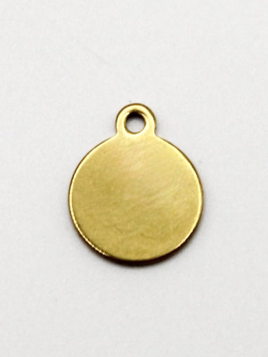 CHARM PLÄTTCHEN EDELSTAHL VERGOLDET