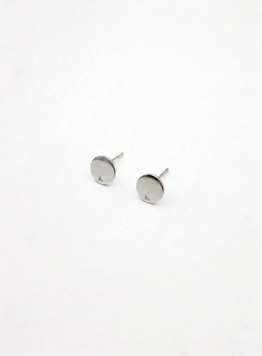 OHRSTECKER PLÄTTCHEN RUND 10MM EDELSTAHL