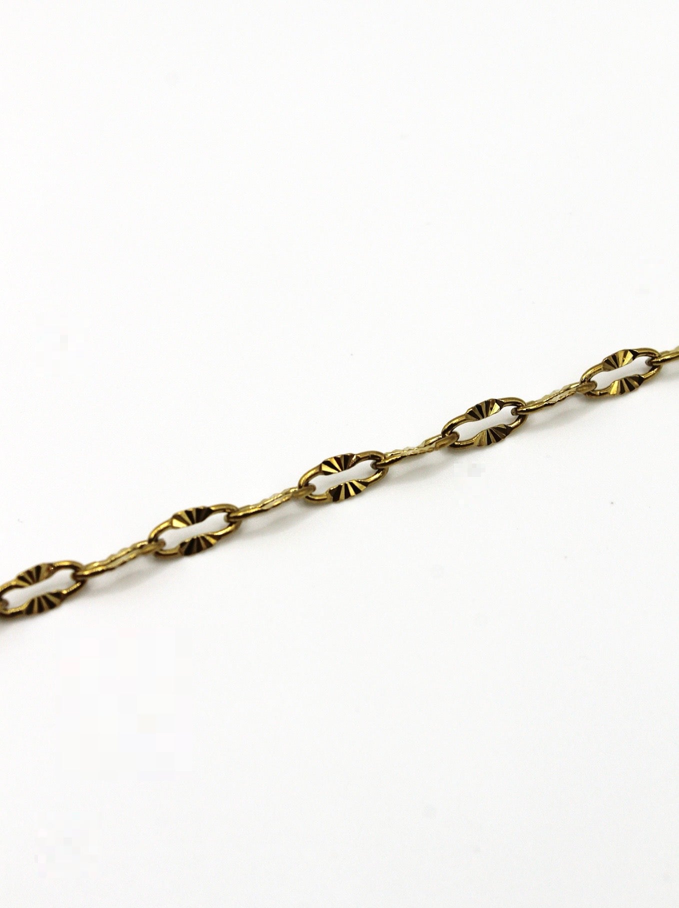 PAPERCLIP KETTE SHINY 4MM EDELSTAHL VERGOLDET