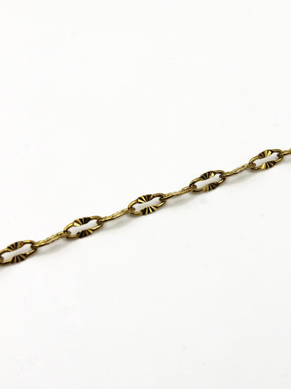 PAPERCLIP KETTE SHINY 4MM EDELSTAHL VERGOLDET