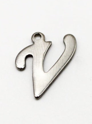 CHARM BUCHSTABE EDELSTAHL