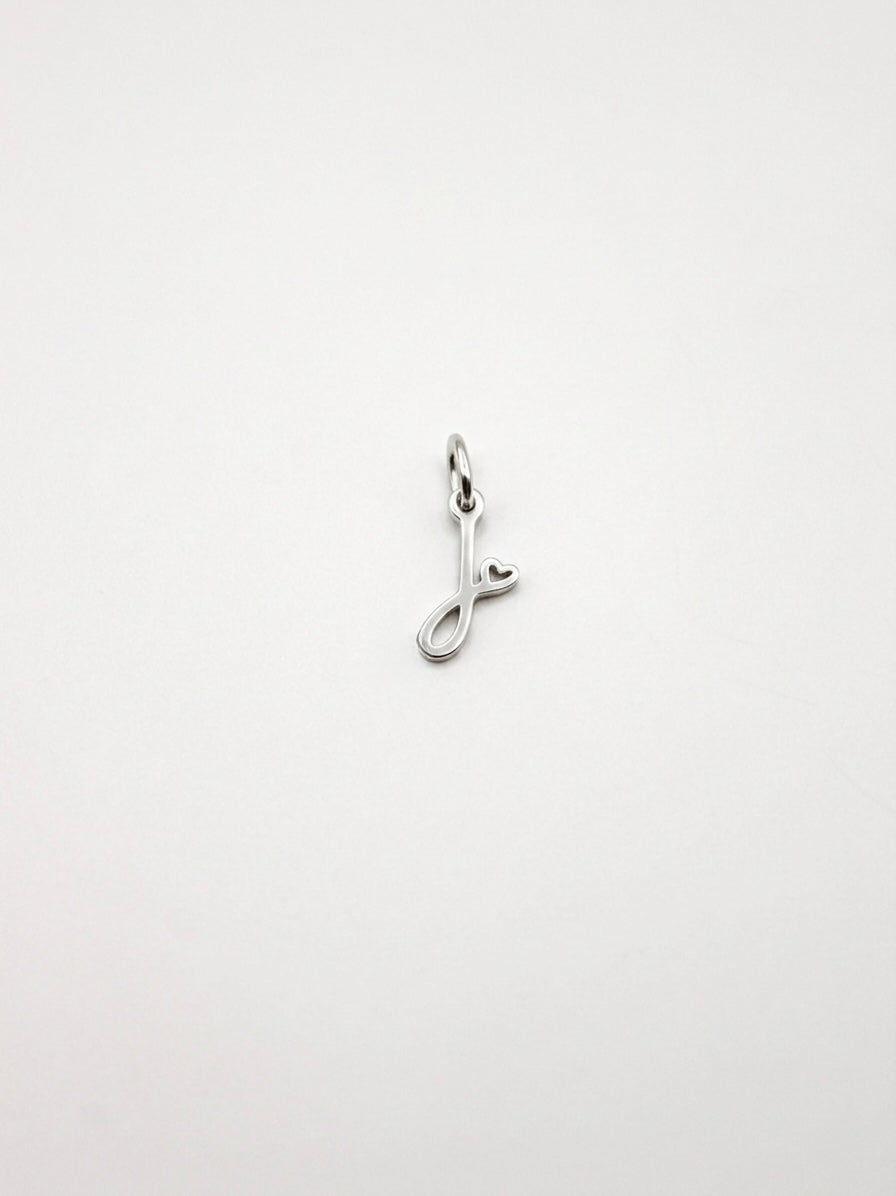 CHARM BUCHSTABE HERZ EDELSTAHL
