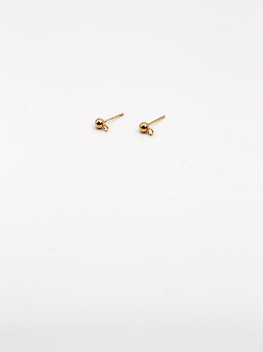 OHRSTECKER PERLE EDELSTAHL VERGOLDET