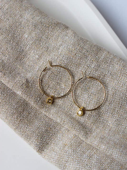 Creole mit Zirkonia Anhänger